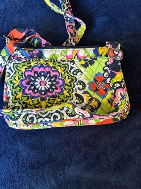 Vera Bradley Quilted Crossbody in Lime, Navy, Pink and Orange
